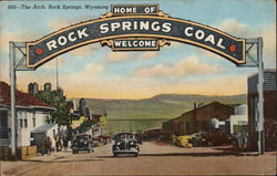 Welcome Arch Rock Springs, WY Postcard Postcard Postcard