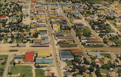 Aerial View of Town Postcard