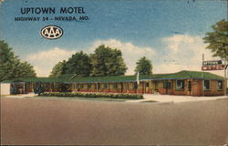 Uptown Motel Nevada, MO Postcard Postcard Postcard