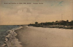 Beach and Pavilion at Casa Ybel Hotel Postcard