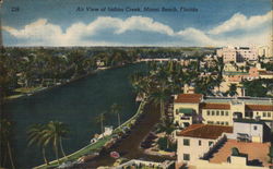 Air View of Indian Creek Miami Beach, FL Postcard Postcard Postcard