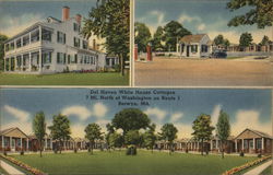 Del Haven White House Cottages Postcard