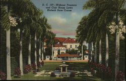 Hialeah Race Course - Widener Fountain and Club House Lawn Postcard