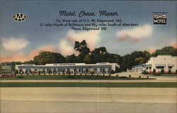 Motel Chase Manor, On West Side of U. S. 40 Edgewood, MD Postcard Postcard Postcard