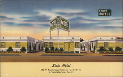 State Motel, 550 W. Pacific Coast Highway, (U. S. 101-A) Long Beach, CA Postcard Postcard Postcard