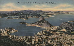 Sugar Loaf Mountain and Bay of Botafogo Rio de Janeiro, Brazil Postcard Postcard Postcard