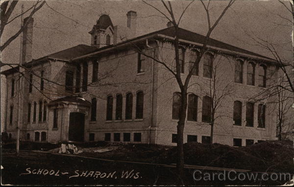 School Building Sharon Wisconsin