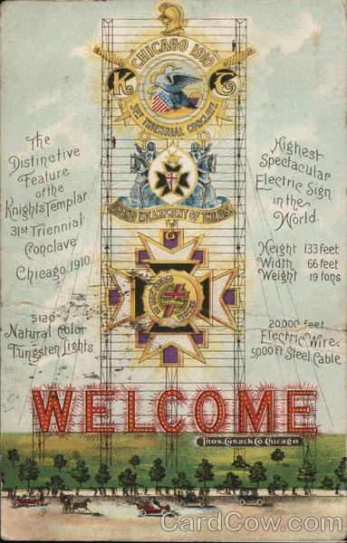 The Distinctive Feature of the Knights Templar 31st Triennial Conclave, 1910 Chicago Illinois