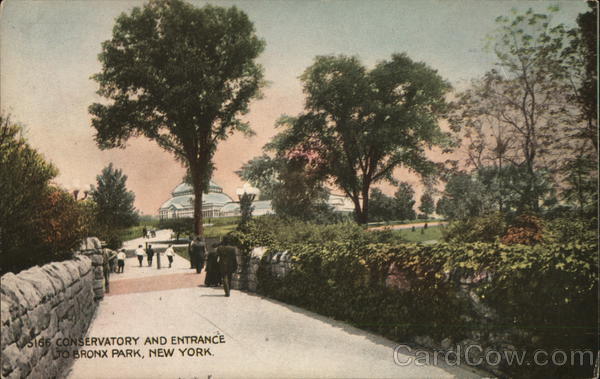 Conservatory and Entrance to Bronx Park New York