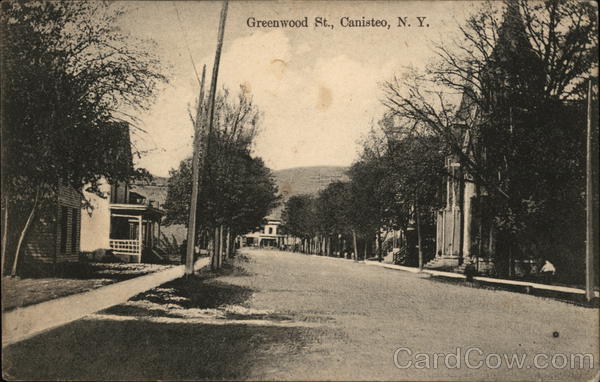 Looking Along Greenwood Street Canisteo New York