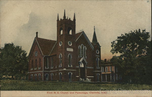 First M.E. Church and Parsonage Clarinda Iowa