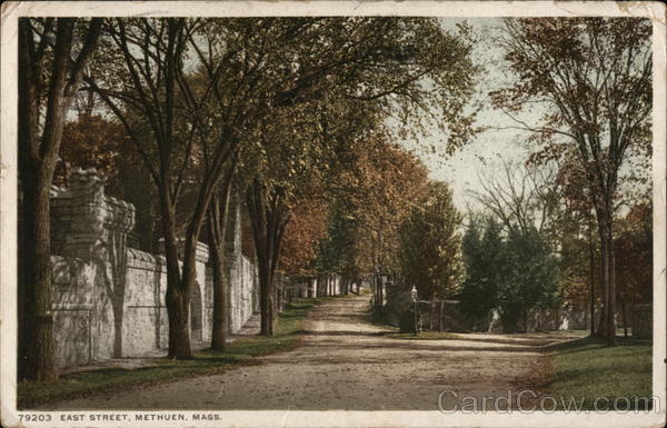 Looking Along East Street Methuen Massachusetts