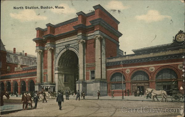 View of North Station Boston Massachusetts