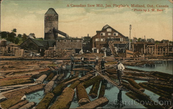 Jas. Playfair's Saw Mill Midland ON Canada Ontario