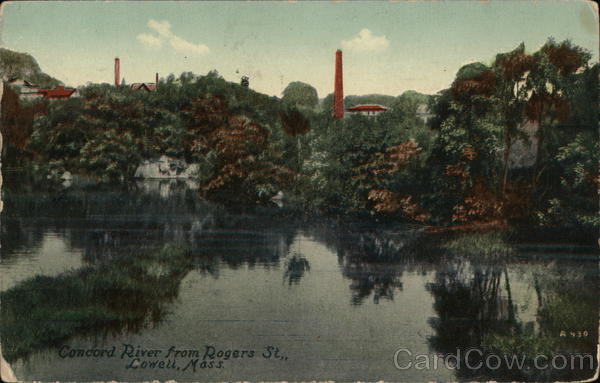 Concord River From Rogers Street Lowell Massachusetts