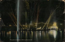 Fireworks on the Lake Venice, CA Postcard Postcard Postcard