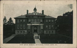 New High School Building Union City, PA Postcard Postcard Postcard