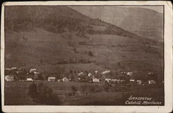 Town and Catskill Mountains Postcard