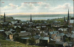 View over Town Rondout, NY Postcard Postcard Postcard