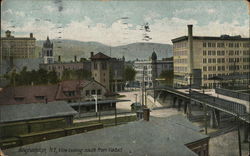 View Looking South from Viaduct Binghamton, NY Postcard Postcard Postcard