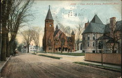 Town Hall & Library Postcard
