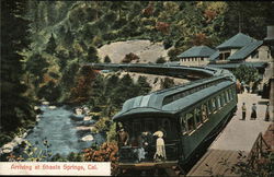 Train Arriving At Depot Postcard