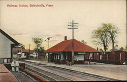 Railroad Station Baldwinville, MA Postcard Postcard Postcard