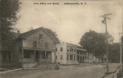 Post Office and Bank Postcard