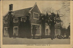 Library in the Snow Pompton Lakes, NJ Postcard Postcard Postcard