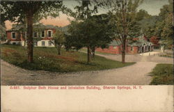 Sulphur Bath House and Inhalation Building Sharon Springs, NY Postcard Postcard Postcard