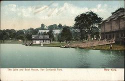 The Lake and Boat House, Van Cortlandt Park New York, NY Postcard Postcard Postcard