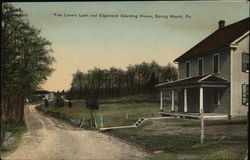 Fico Lovers Lane and Edgewood Boarding House Spring Mount, PA Postcard Postcard Postcard