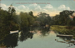 Looking Downstream from Hale's Bridge Greenwich, MA Postcard Postcard Postcard