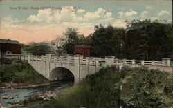 New Bridge, Head of Mill Street Troy, NY Postcard Postcard Postcard