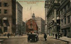 State Street and Old State House Boston, MA Postcard Postcard Postcard