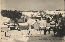 Winter Scene Ferndale, NY Postcard Postcard Postcard