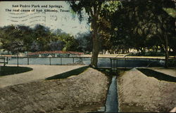 San Pedro Park and Springs San Antonio, TX Postcard Postcard Postcard