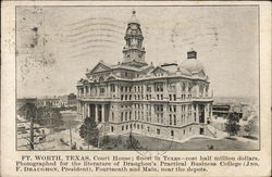 Court House Fort Worth, TX Postcard Postcard Postcard