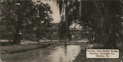 Hershey Park Rustic Bridge, Hershey Chocolate Company Pennsylvania Postcard Postcard Postcard