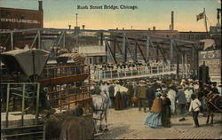 Rush Street Bridge Chicago, IL Postcard Postcard Postcard