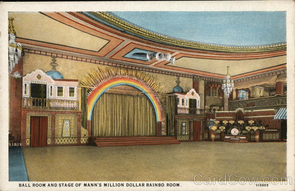 Ball Room and Stage of Mann'sMillioon Dollar Rainbow Room Chicago Illinois