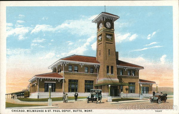 Chicago, Milwaukee & St Paul Depot Butte Montana