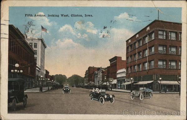 Fifth Avenue, Looking West Clinton Iowa