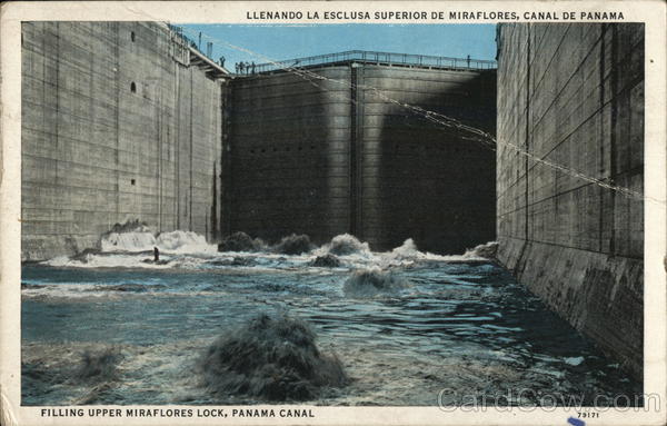 Llenado La Esclusa Superior de Miraflores, Canal de Panama CZ