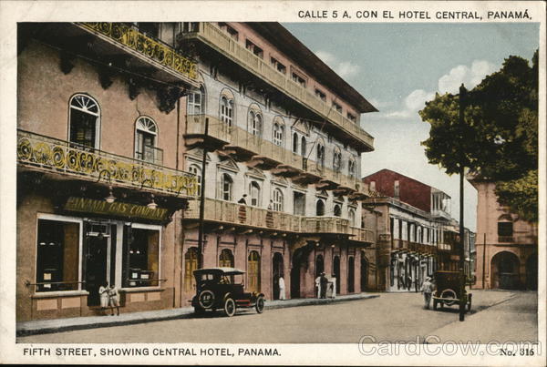 Fifth Street showing Central Hotel Panama City