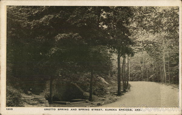 Grotto Springs and Spring Street Eureka Springs Arkansas