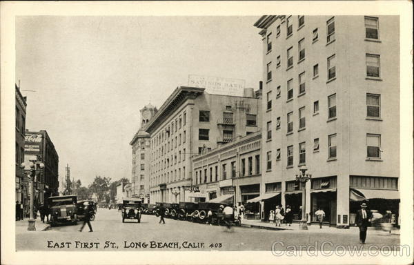 View of East First Street Long Beach California