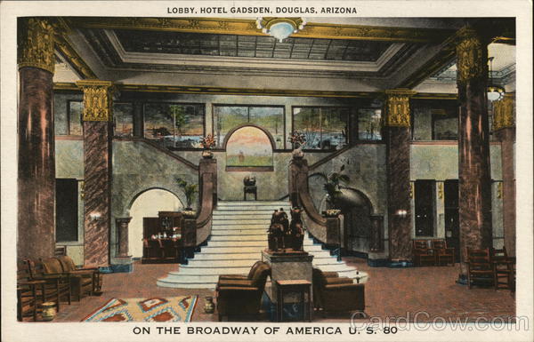 Lobby, Hotel Gadsden-On the Broadway of America, U. S. 80 Douglas Arizona