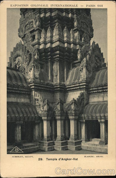Temple d'Angkor-Vat - Esposition Coloniale Internationale - 1931 Paris France