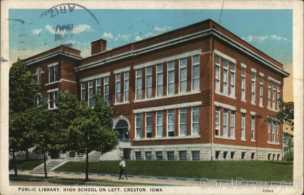 Public Library and High School Creston Iowa
